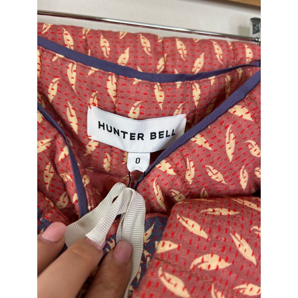 NWT Hunter Bell Edith Casual Soft Belted Short in Patina Border Pink/Purple - Picture 7 of 8